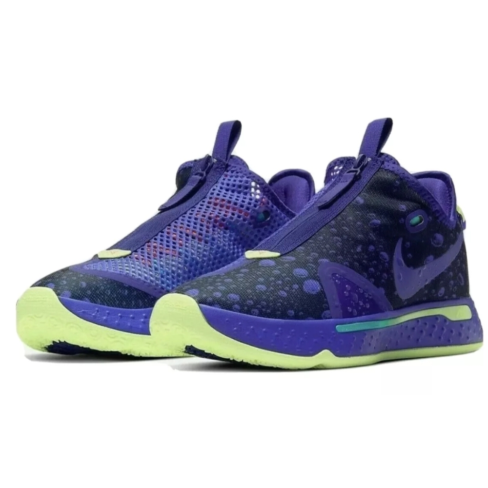 Nike Men’s Purple and Neon Green Sneakers